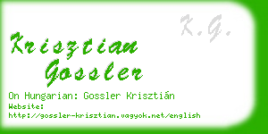 krisztian gossler business card